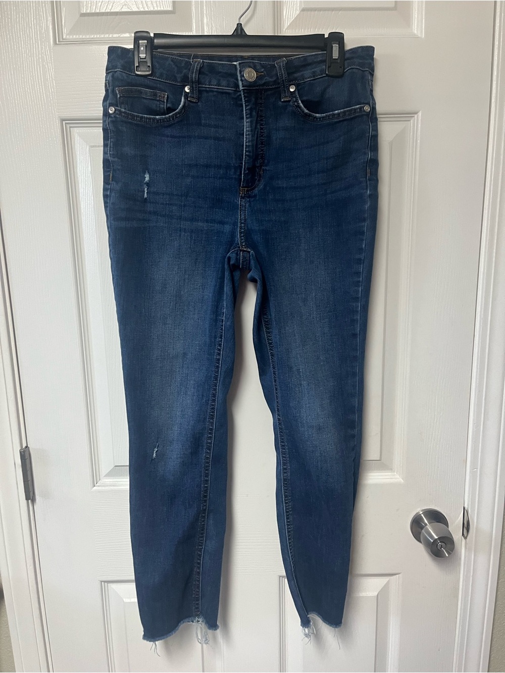 LC Lauren Conrad Dark Blue Cropped Skinny Jeans